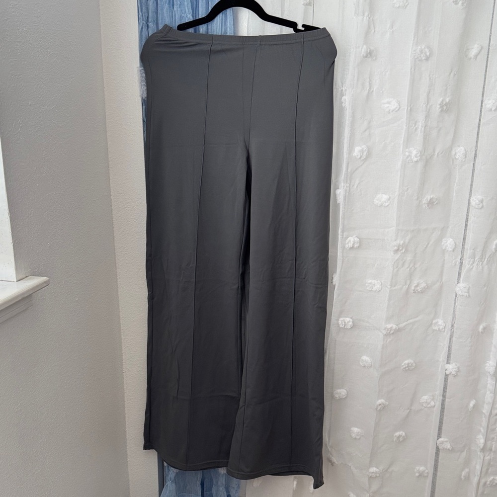 OQQ Gray Wide-Leg Pants